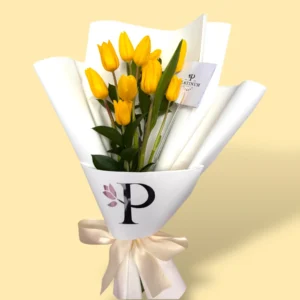 10 tulipanes amarillos platinum